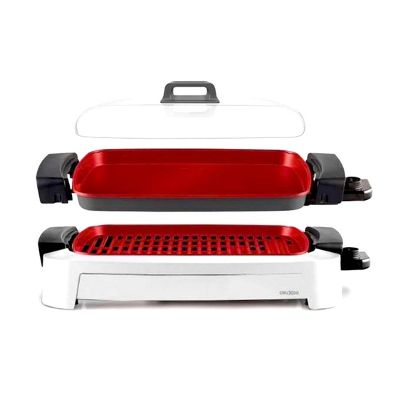 cruxgg Kitchen Cruxgg 2in Smokeless Indoor Ceramic Indoor Grill